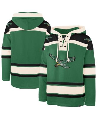 '47 Brand Men's Kelly Green Philadelphia Eagles Throwback Superior Lacer Hoodie
