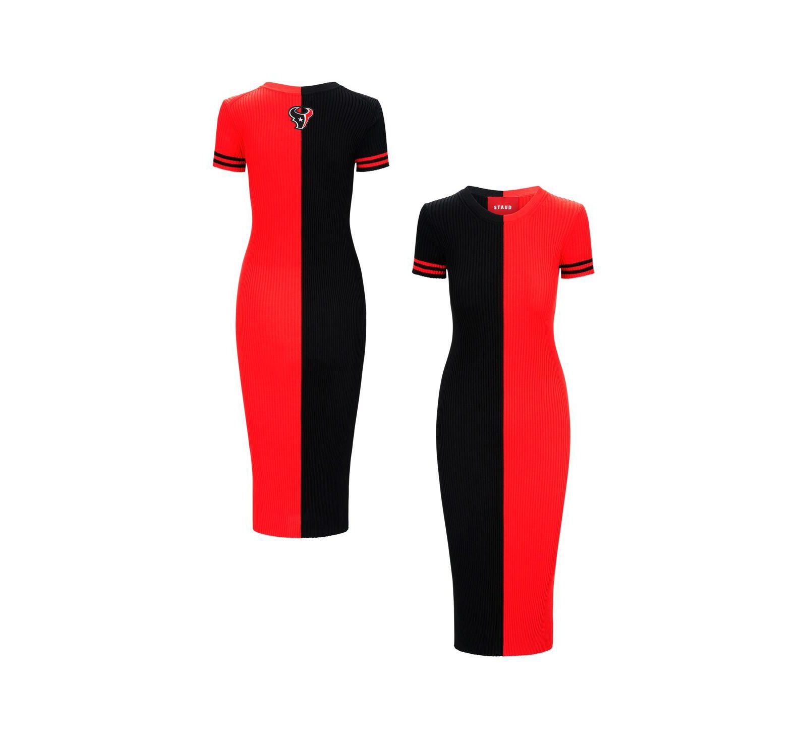Платье Staud Women's Navy/Red Houston Texans Colleen