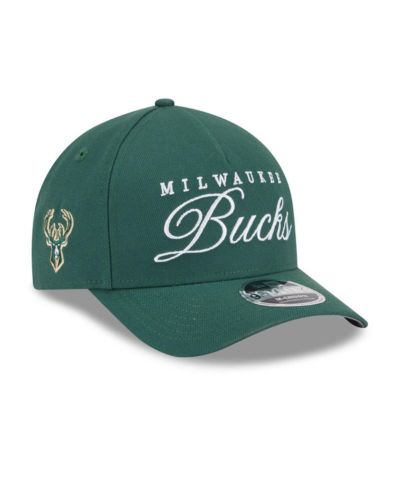 Мужская кепка New Era Milwaukee Bucks 2025 NBA Draft M-Crown A-Frame 9FORTY, темно-зеленая