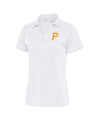 Женская рубашка-поло Antigua Pittsburgh Pirates Logo Tribute, White