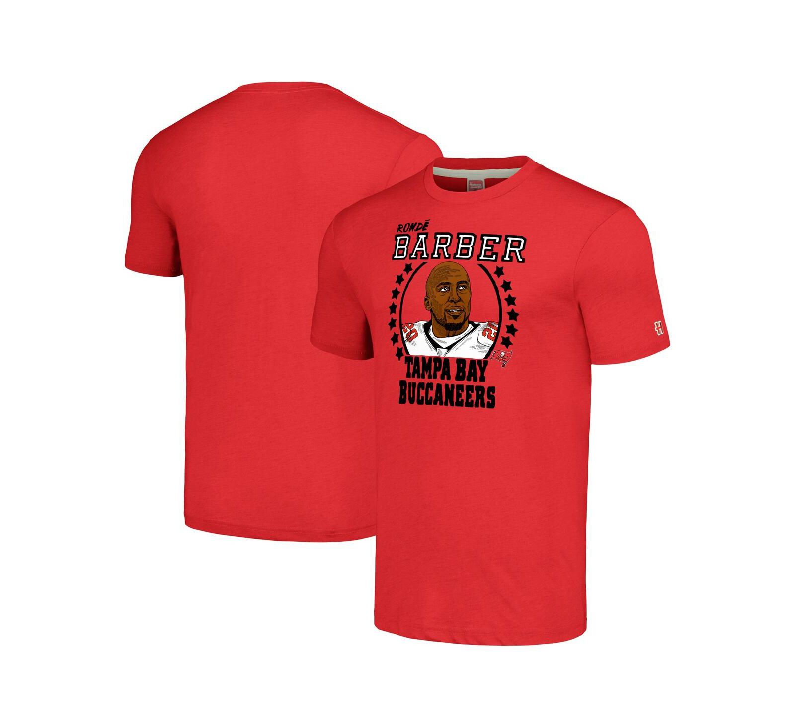 Мужская футболка Homage Ronde Barber Heathered Red Tampa Bay Buccaneers Tri-Blend