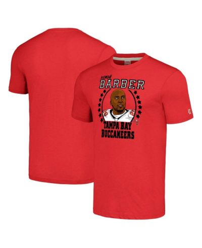 Homage Men's Ronde Barber Heathered Red Tampa Bay Buccaneers Caricature Retired Player Tri-Blend T-Shirt