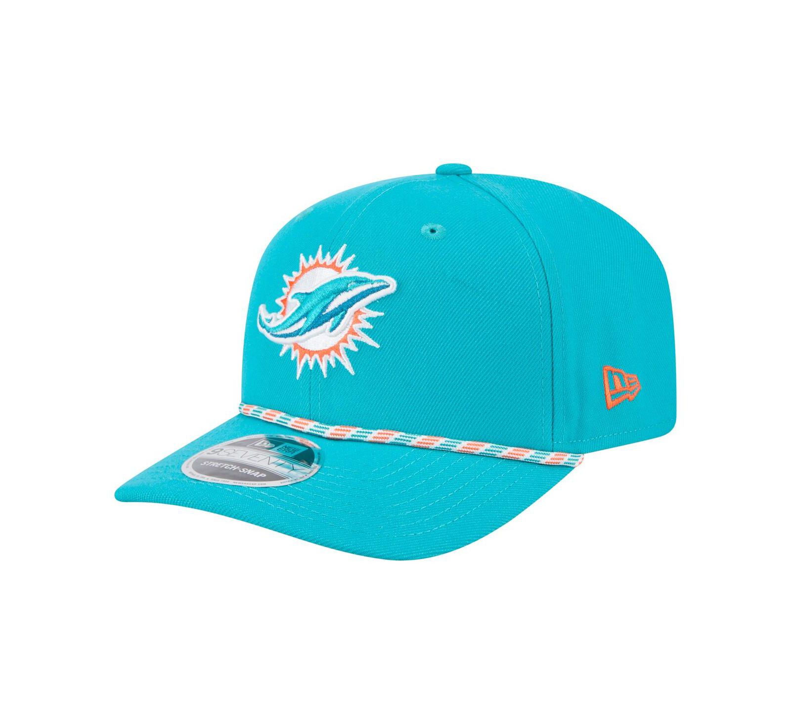 New Era Men's Aqua Miami Dolphins Gameday Multi Rope 9SEVENTY Stretch-Snap Hat