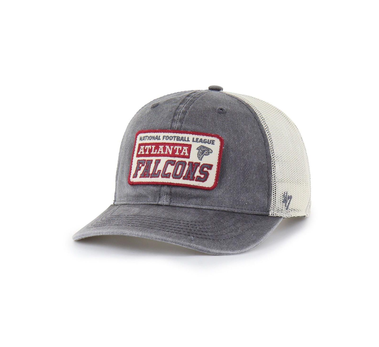 Мужская бейсболка '47 Brand Atlanta Falcons Charcoal Relaxed Trucker