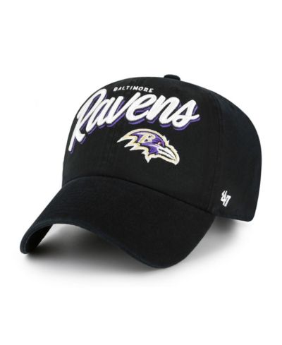Женская кепка '47 Brand Black Baltimore Ravens Ariana Clean Up Adjustable