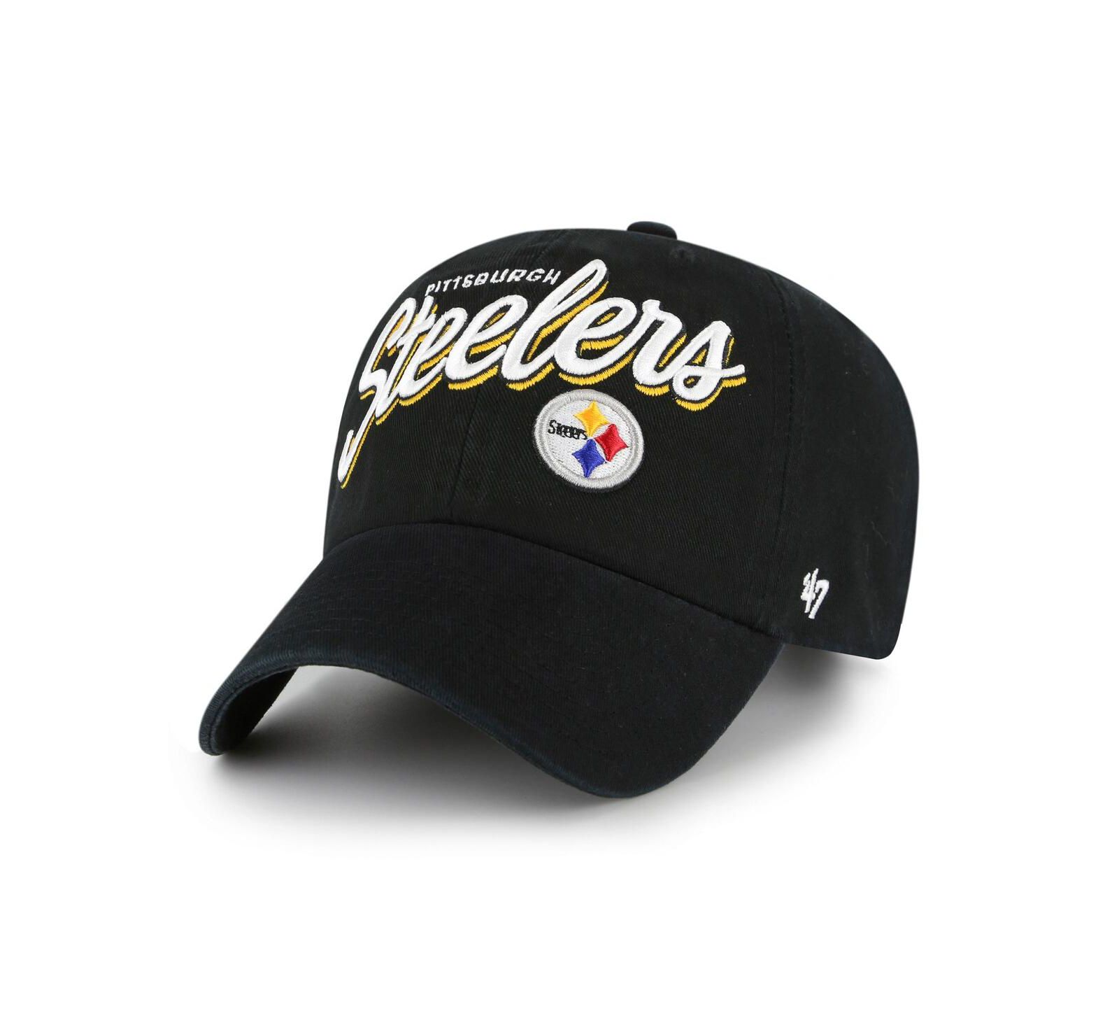 Мужская регулируемая кепка '47 Brand Black Pittsburgh Steelers Ariana Clean Up