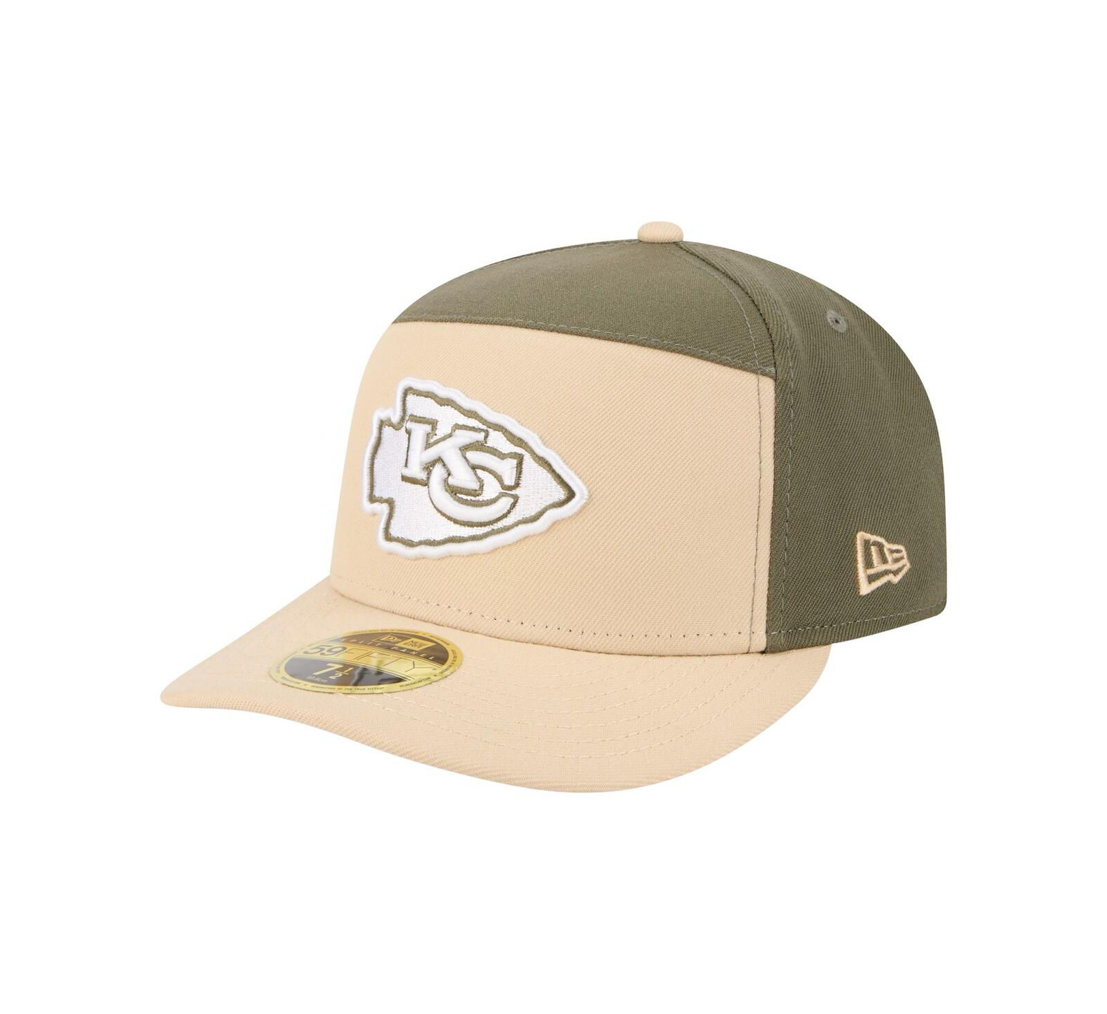 Кепка New Era Men's Light Beige/Olive Kansas City Chiefs 59FIFTY Fitted