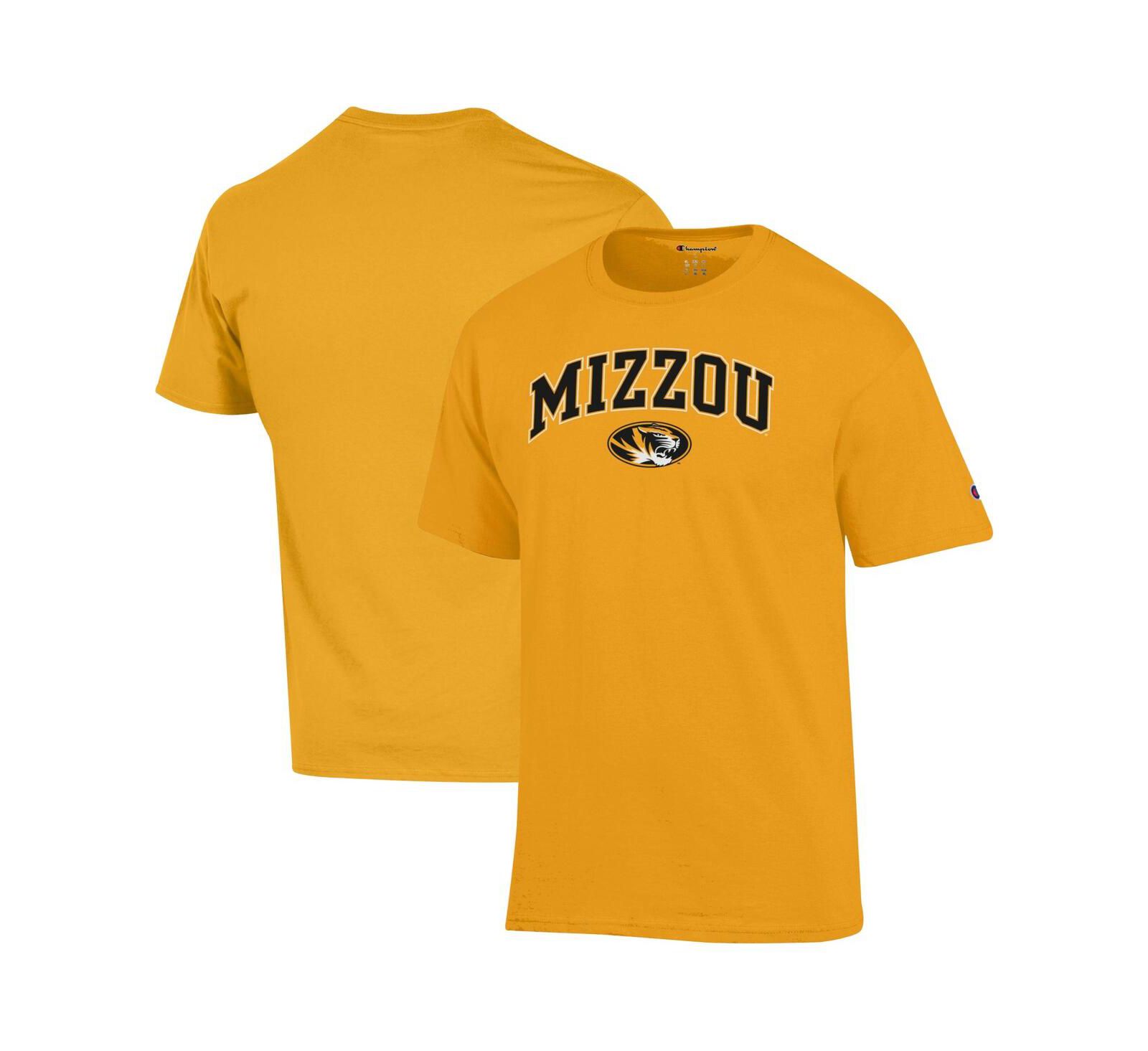 Champion Мужская футболка Missouri Tigers Arch Over Logo золотого цвета