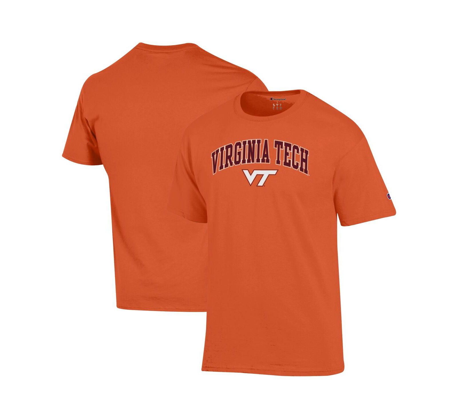 Мужская футболка Champion Orange Virginia Tech Hokies Arched Logo