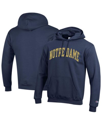 Мужская толстовка Champion Navy Notre Dame Fighting Irish Basic Arch Fleece Pullover Hoodie