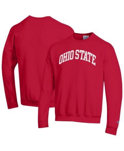 Мужской свитшот Champion Scarlet Ohio State Buckeyes Basic Arch Fleece Pullover