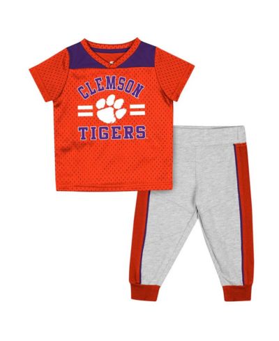 Детский комплект Colosseum Clemson Tigers: джерси и брюки оранжевого и серого цвета