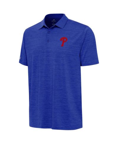 Antigua Men's Heather Royal Philadelphia Phillies Layout Polo Shirt