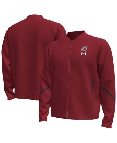 Мужская бомбер-куртка Under Armour Garnet South Carolina Gamecocks Unstoppable с полной молнией