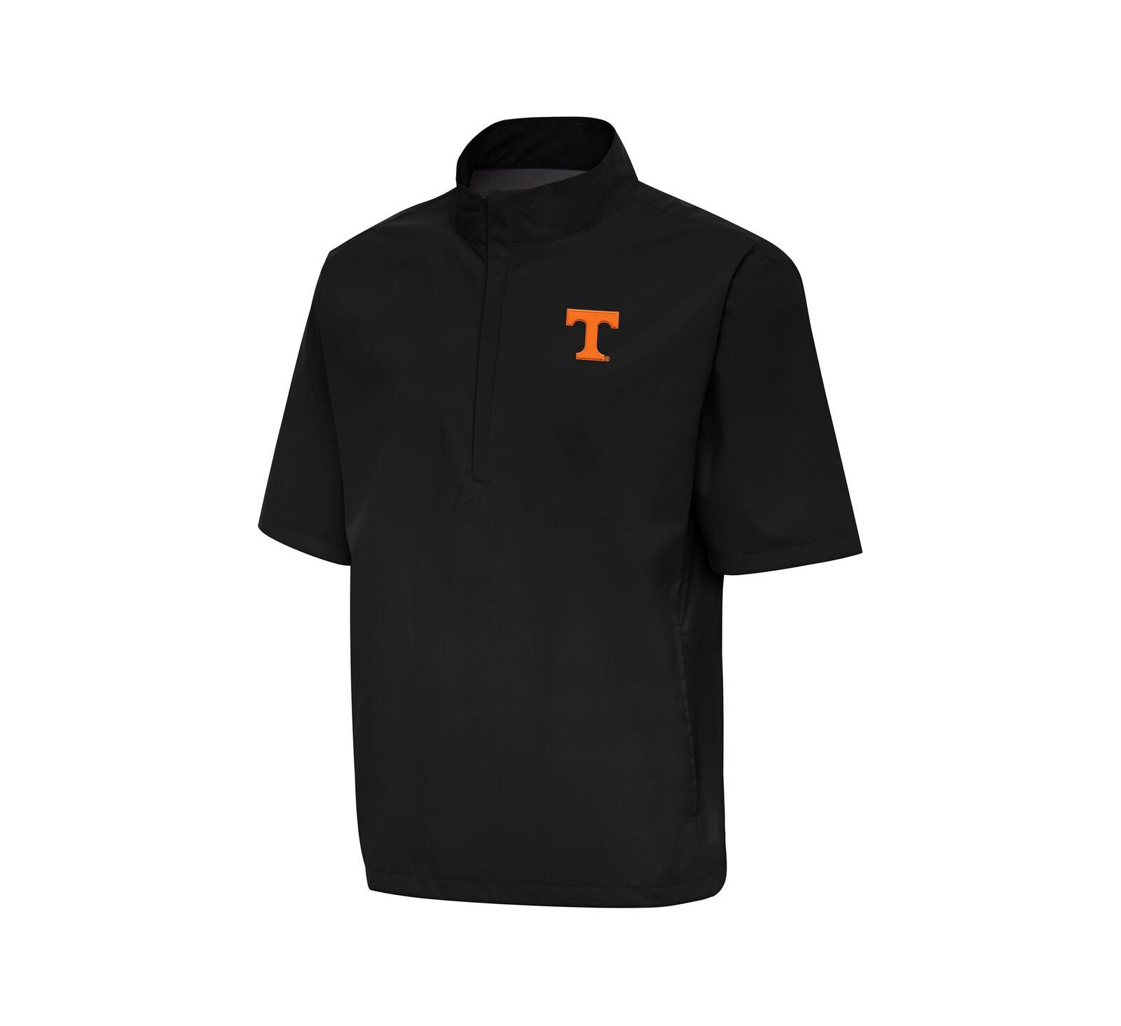 Antigua Men's Black Tennessee Volunteers Brisk Quarter-Zip Windbreaker
