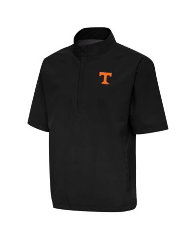 Мужская ветровка Antigua Brisk Quarter-Zip, черная, Tennessee Volunteers