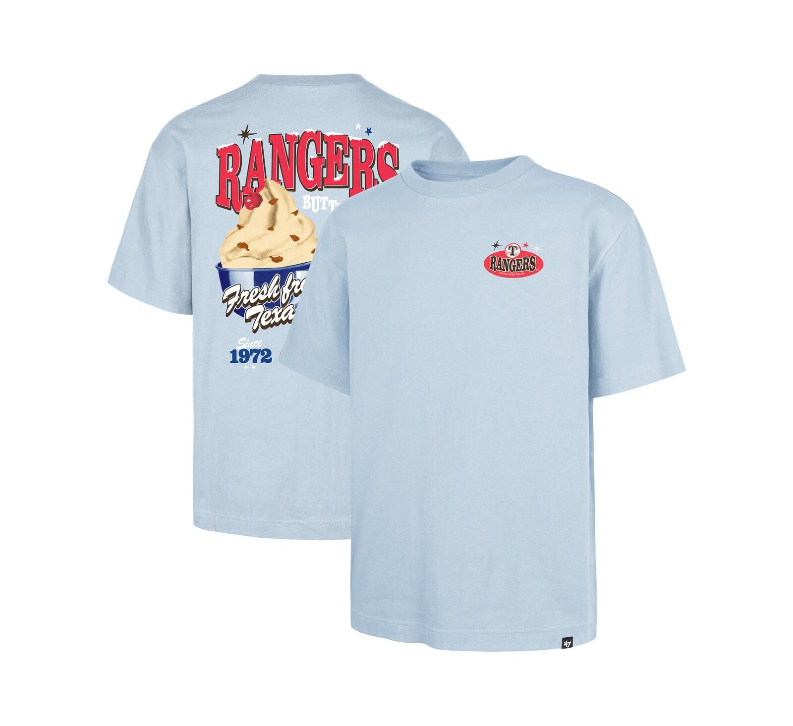 Футболка '47 Brand Men's Light Blue Texas Rangers Ice Cream Parlor Foundation