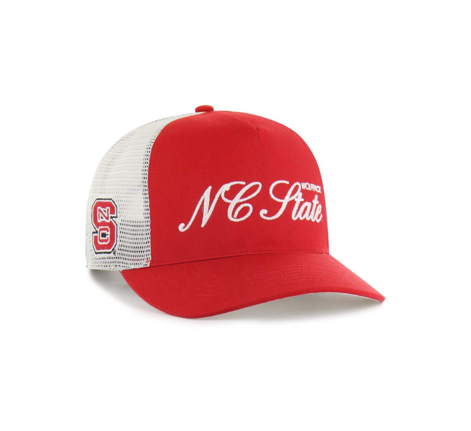 Мужская и женская кепка '47 Brand Red NC State Wolfpack Contemporary Basics Foundation Trucker Hitch Adjustable