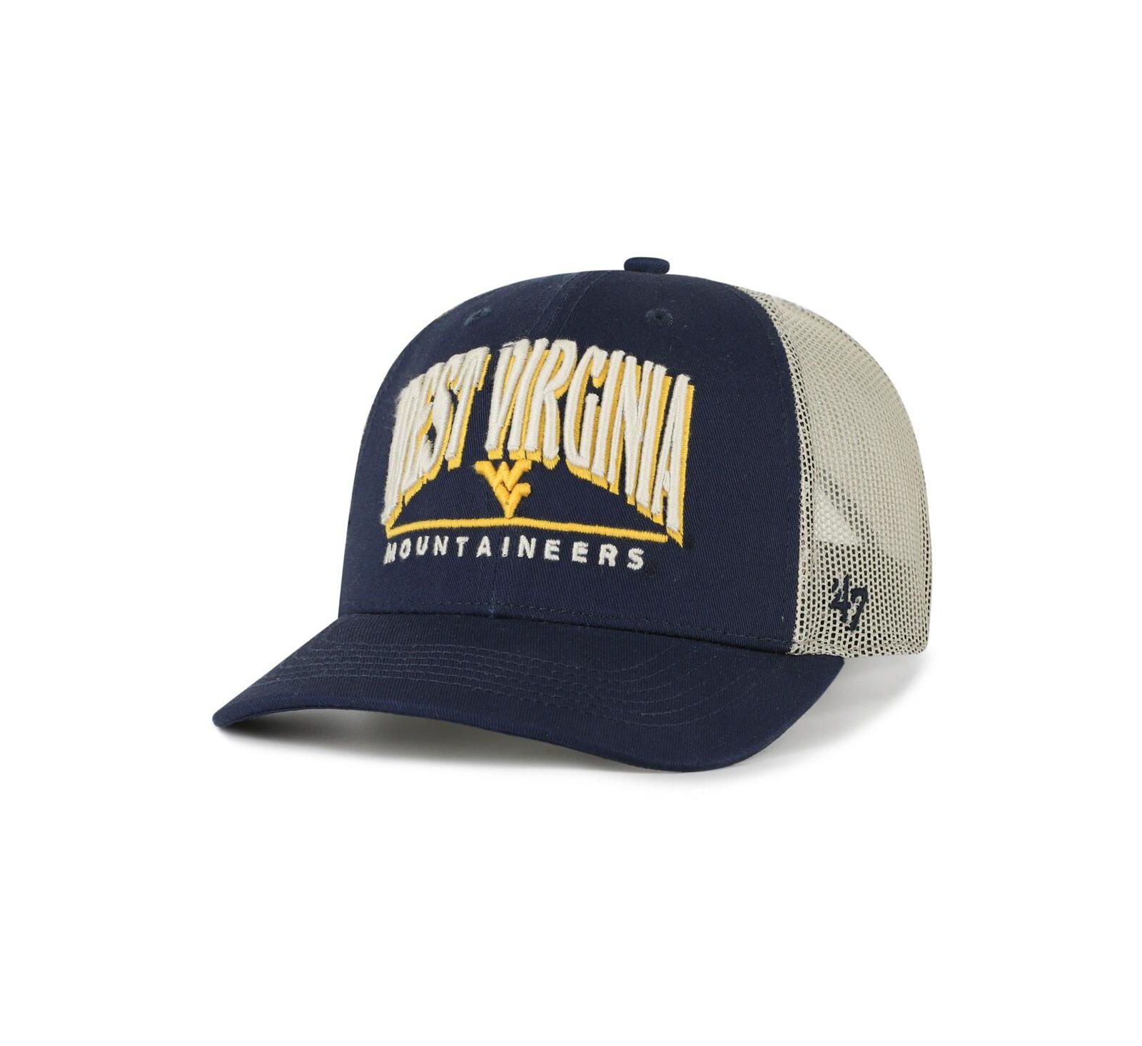 '47 Brand Men's Navy West Virginia Mountaineers Arid Adjustable Trucker Hat