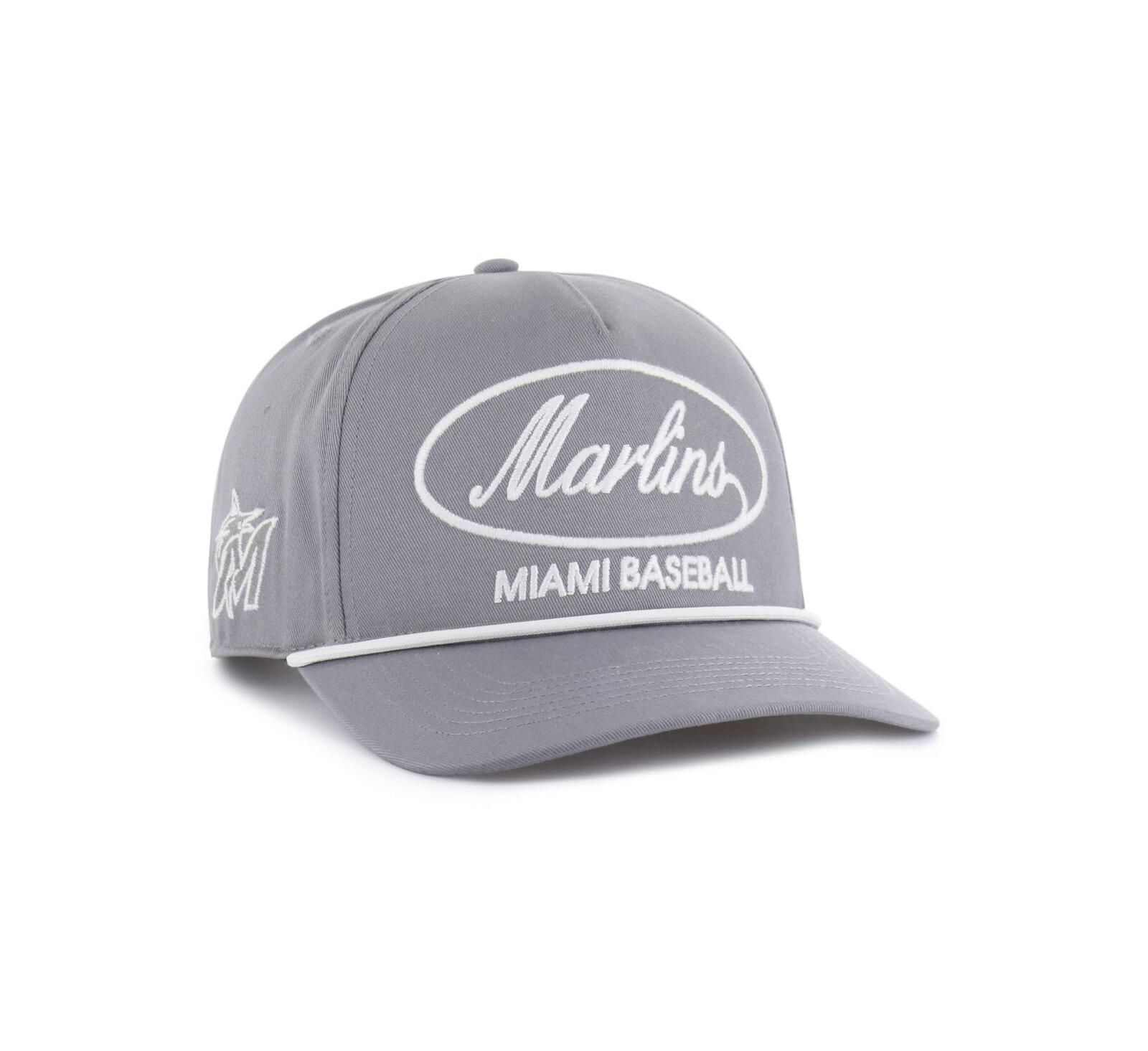 '47 Brand Men's Gray Miami Marlins Foundational Hitch Adjustable Hat