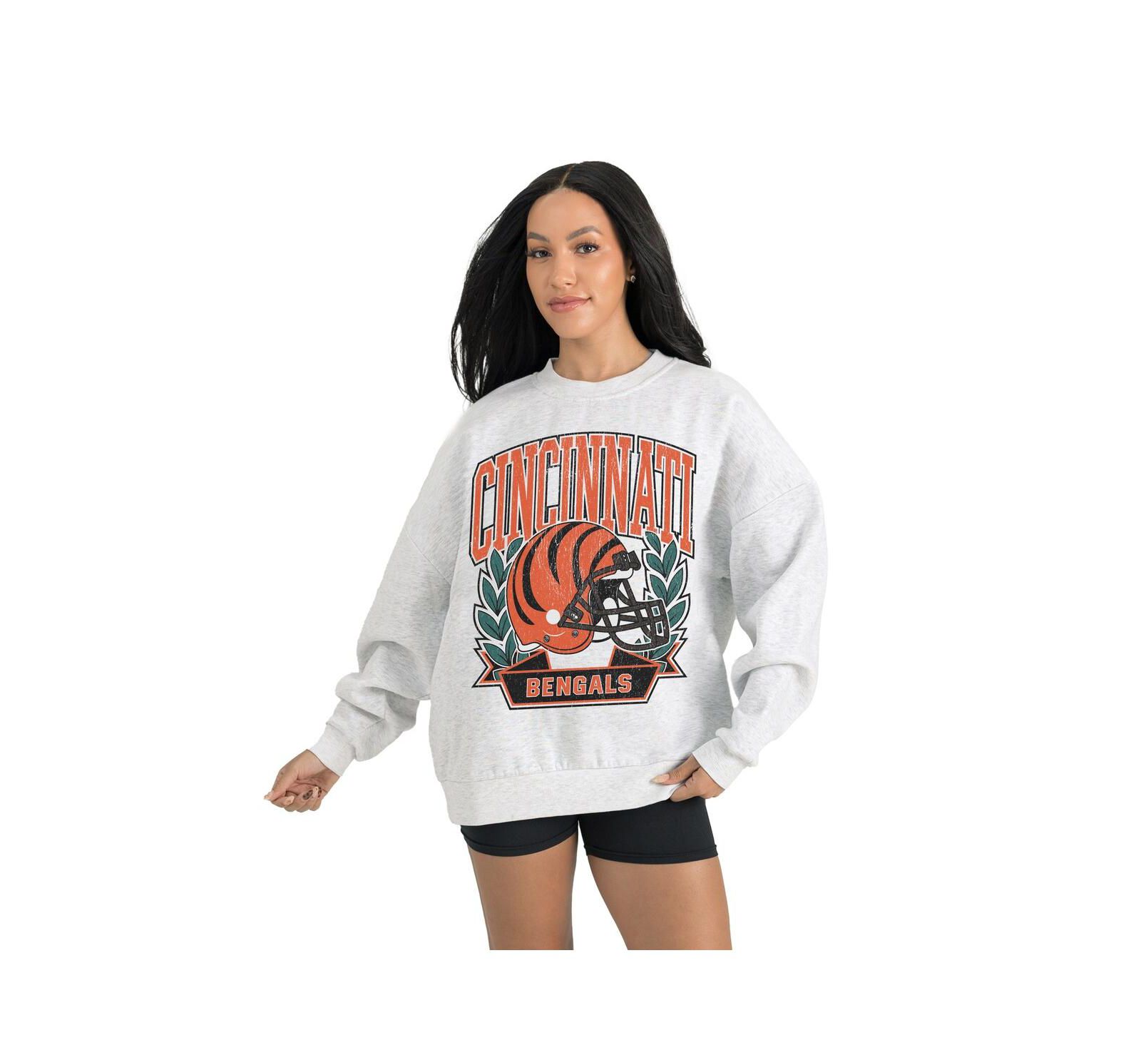 Свитшот Gameday Couture Women's Gray Cincinnati Bengals Heritage Premium Fleece Pullover