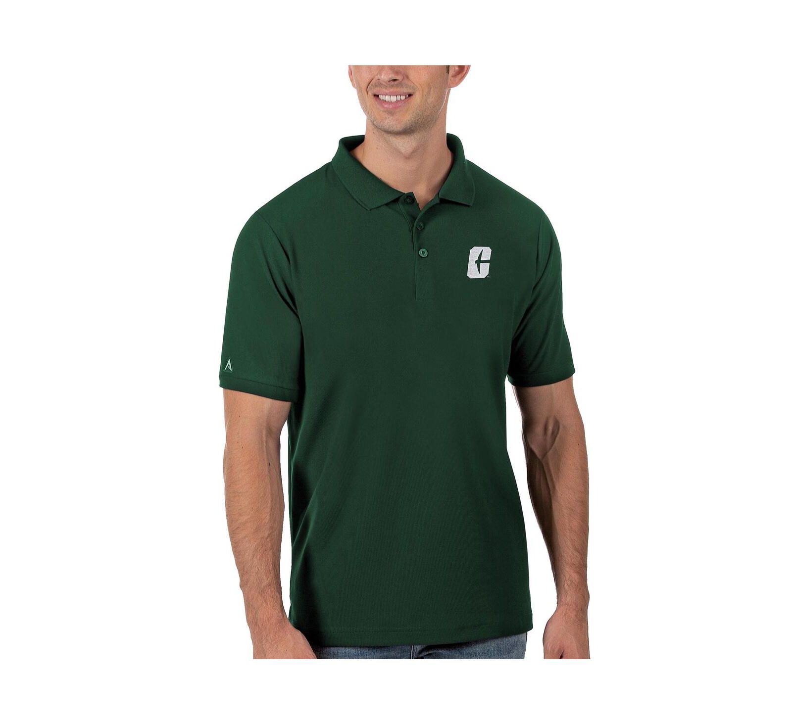Antigua футболка мужская Green Charlotte 49ers Legacy Pique Polo