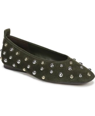 Cactus Green Studded Suede
