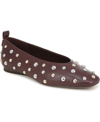 Merlot Red Stud Leather