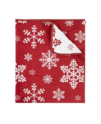 Плед Greenland Home Fashions с жаккардовым узором снежинок, двусторонний, 50" x 60"