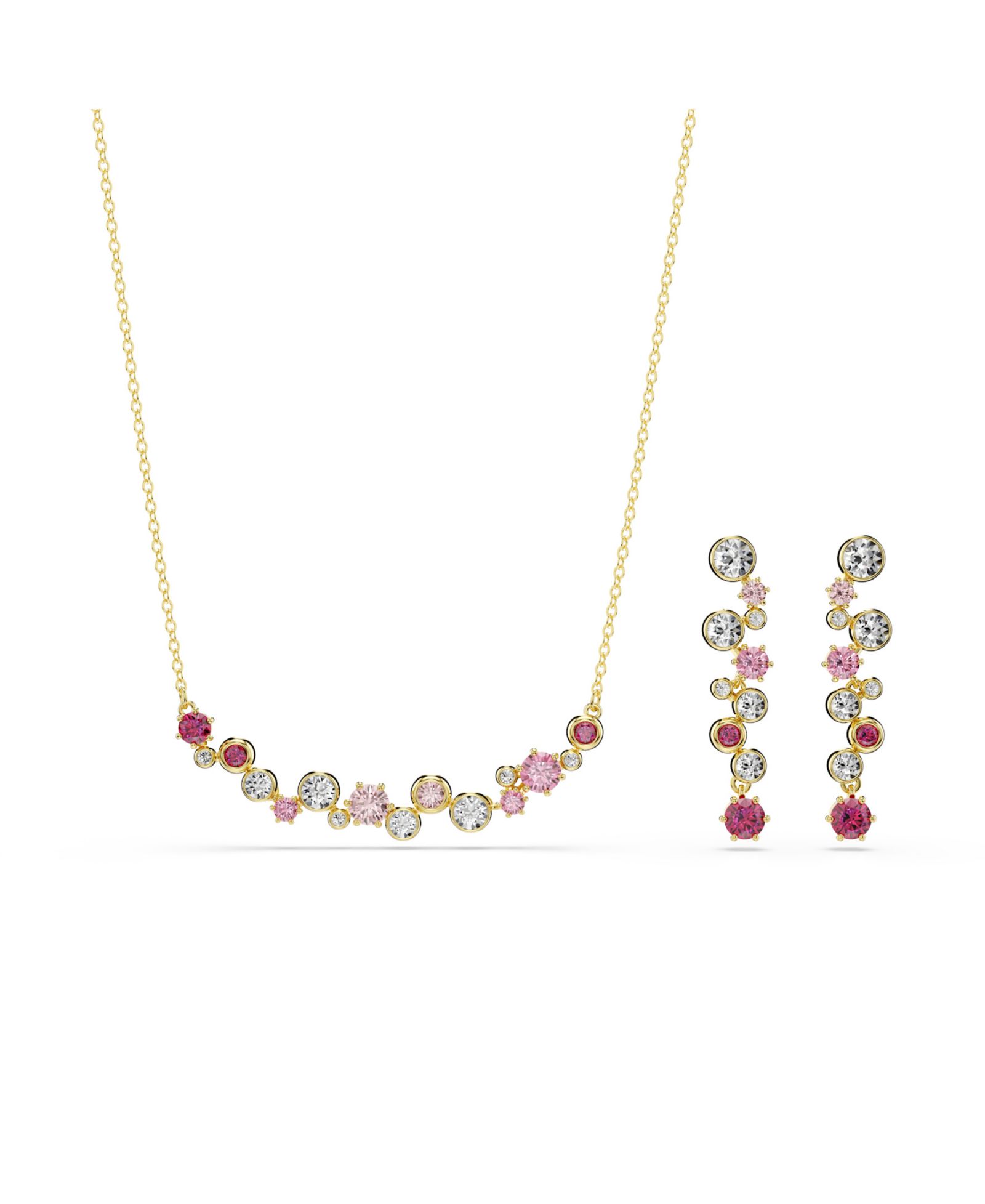 Набор серьги и колье Swarovski Constella Gold Tone Plated
