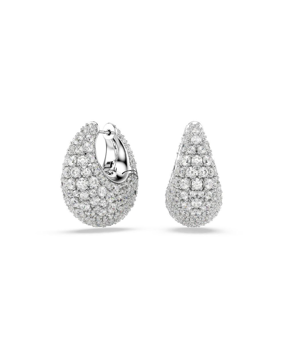 Swarovski серьги с родиевым покрытием