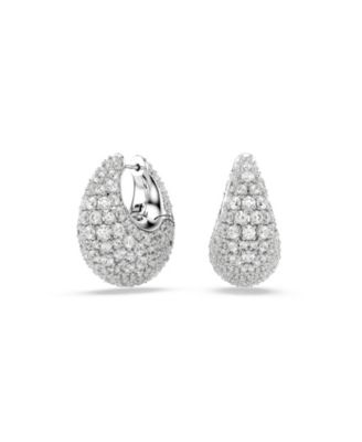 Swarovski серьги с родиевым покрытием