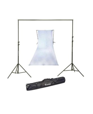 Westcott 9x20' Cotton Background, White with 10' Background Support System