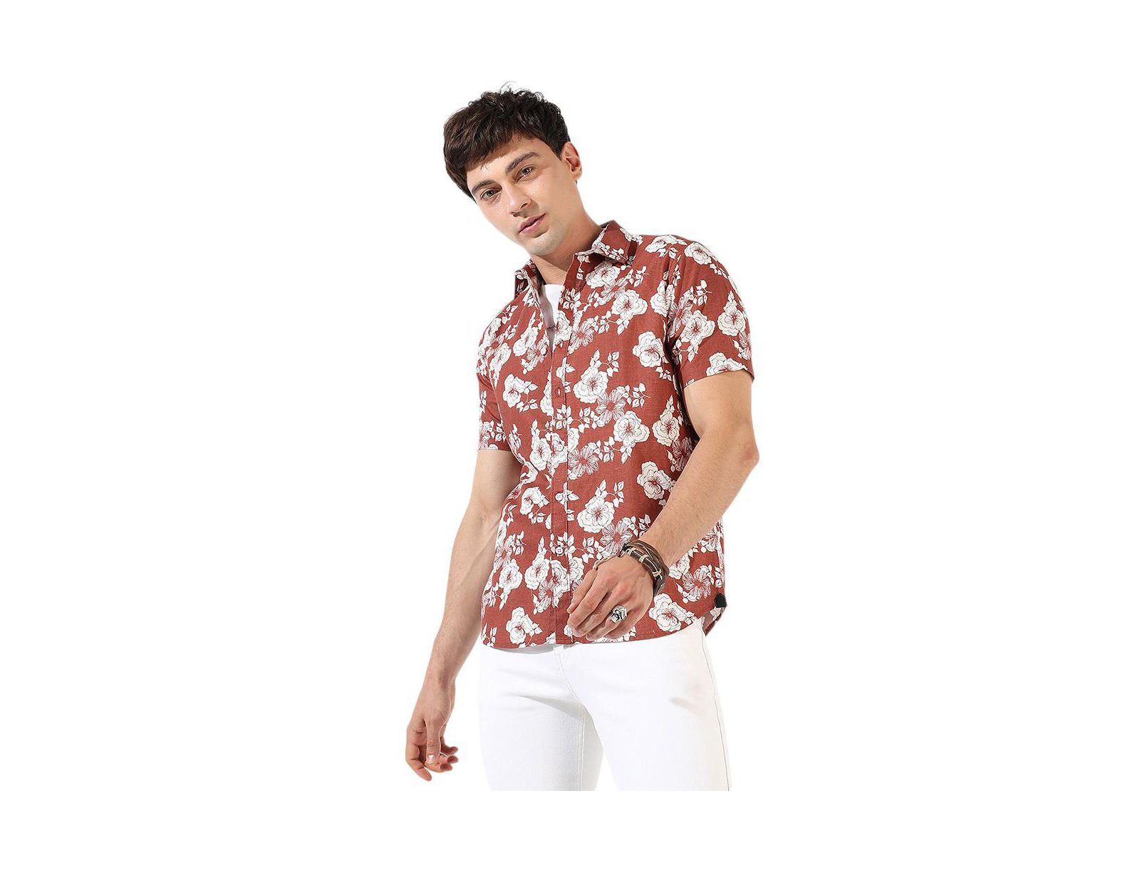 Cahoot Men's Printed Casual Shirt