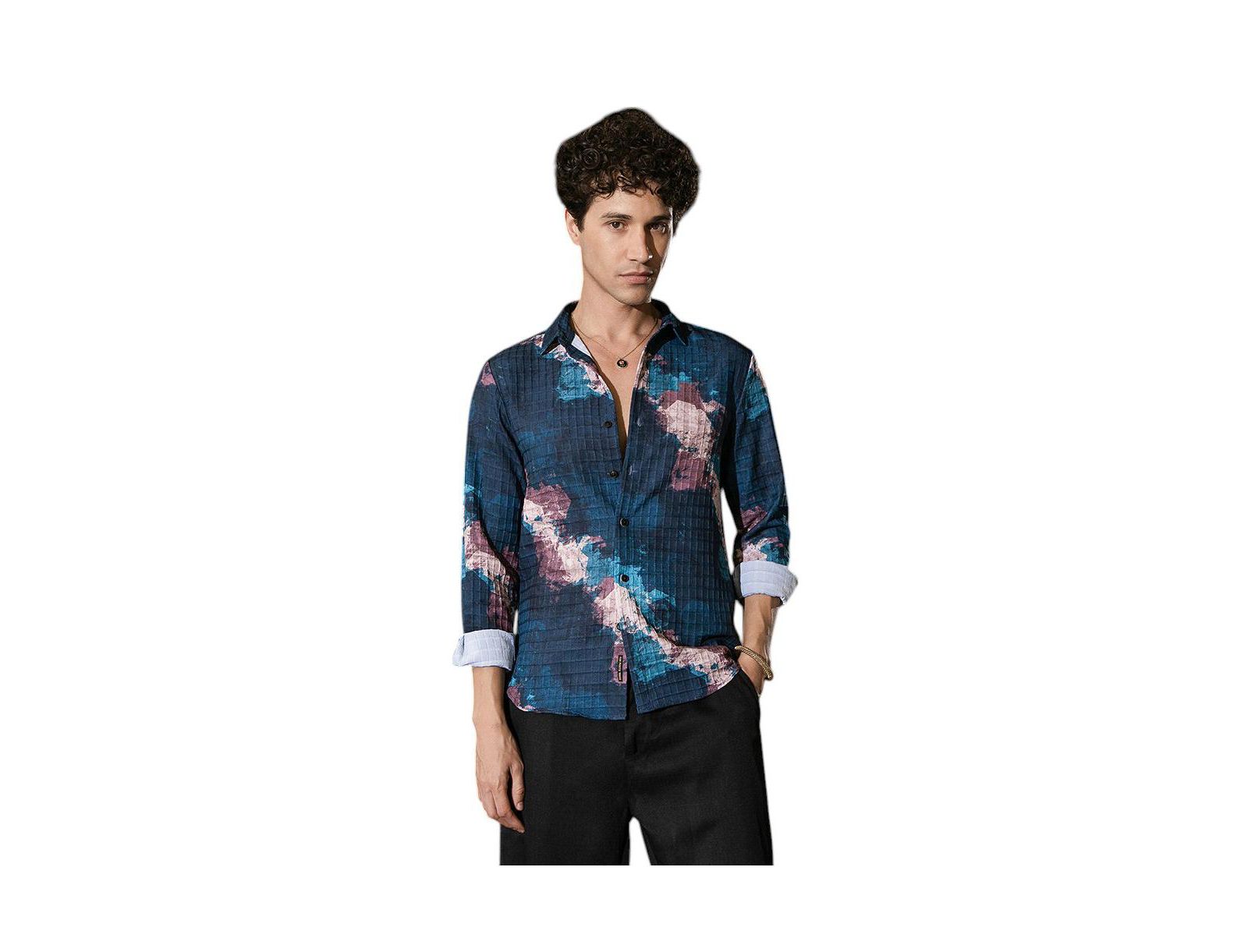 Рубашка Campus Sutra Men's Abstract Fluid