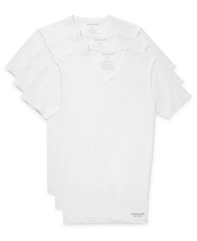 Tommy John Men's Luxe Modal V-Neck Undershirt Stay-Tucked 3-Pack