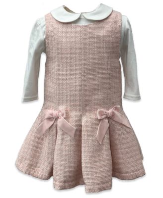 Blueberi Boulevard Baby Girls Boucle Pleated  Fit-and-Flare Jumper Set