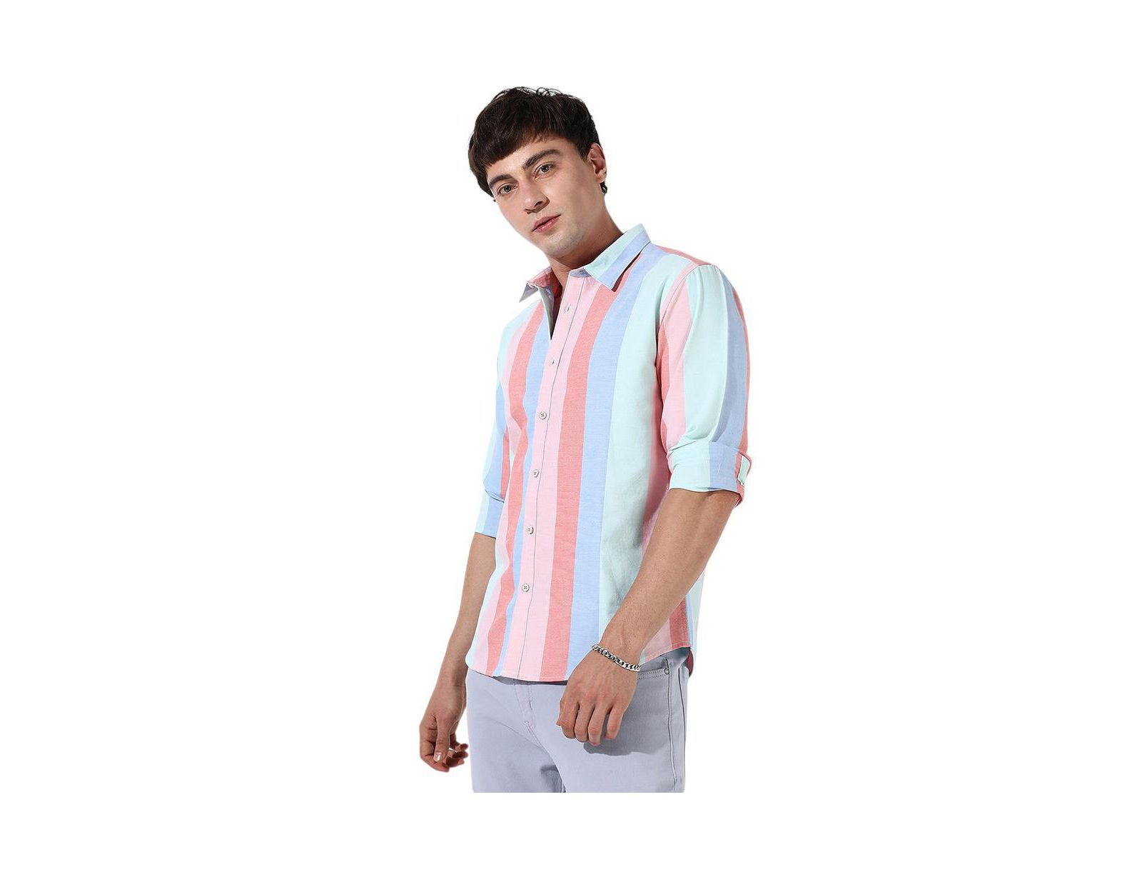 Мужская рубашка Campus Sutra Multicolour Roman Striped