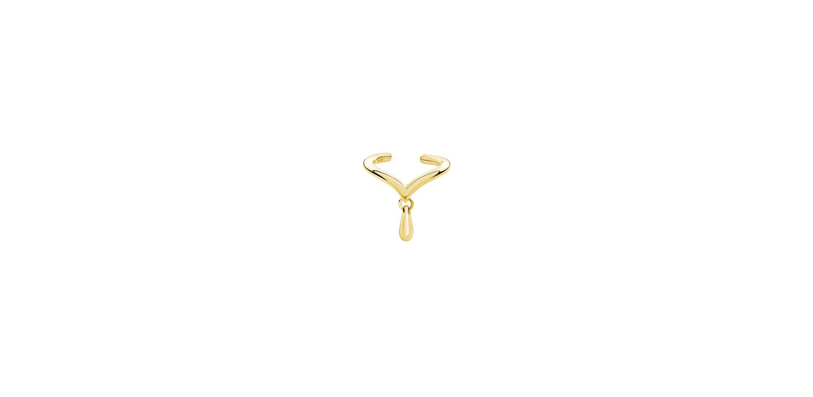 Drop cuff with drop in Vermeil