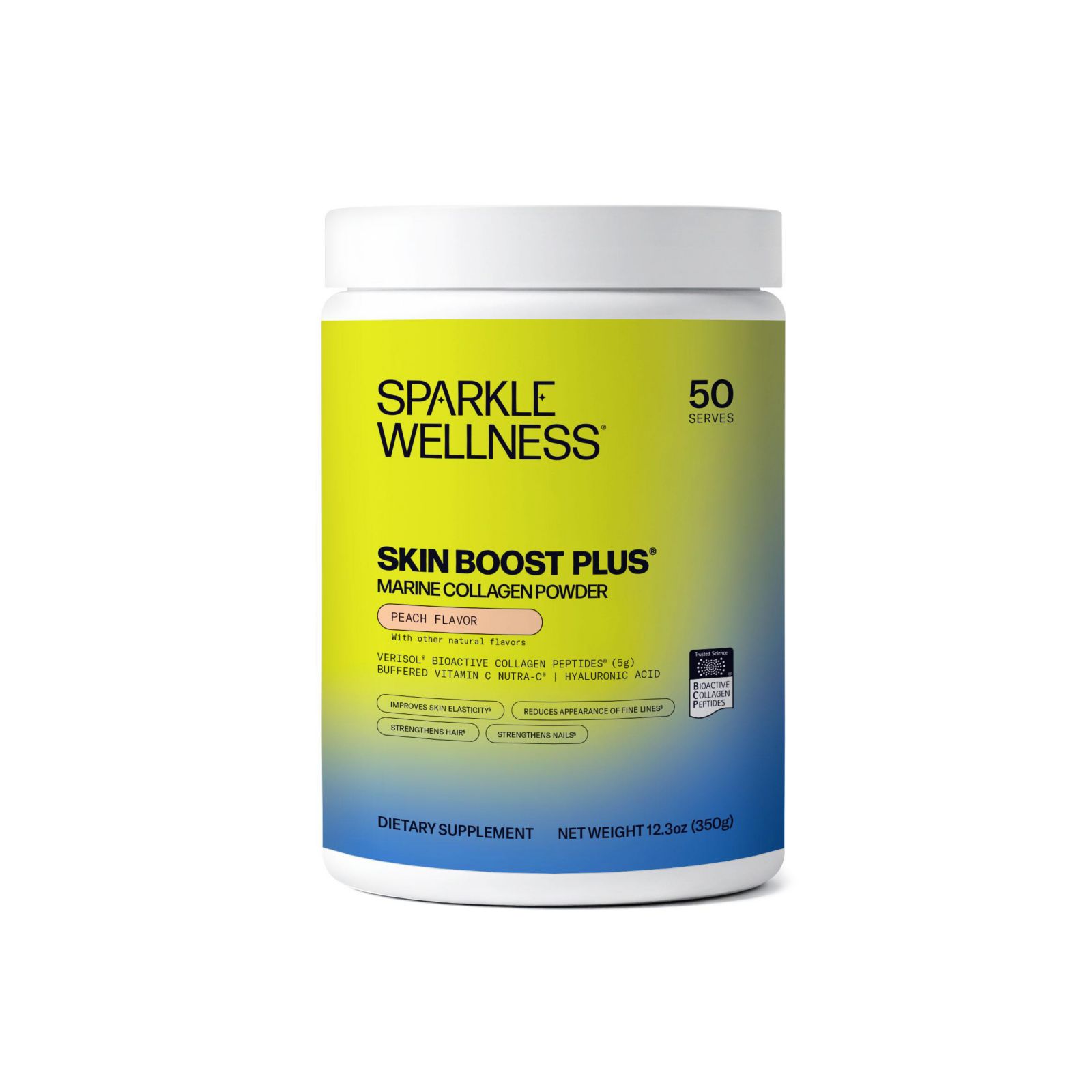 Sparkle Wellness Marine Skin Boost Plus коллаген в порошке с витамином C и гиалуроновой кислотой