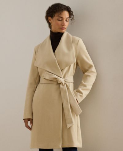 Lauren Ralph Lauren Women's Belted Wing Collar Trench Coat