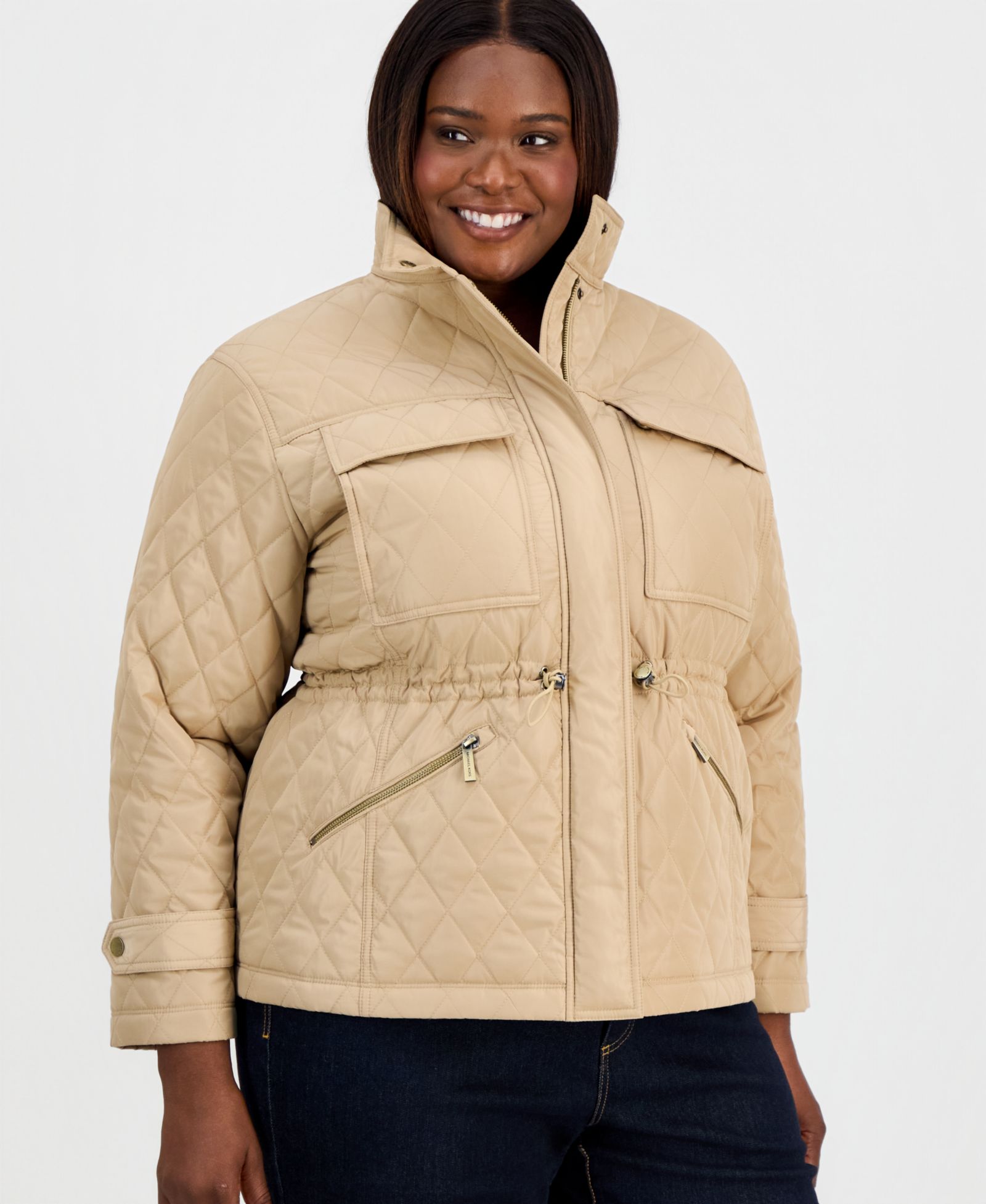 Michael Kors Plus Size Короткая стеганая куртка
