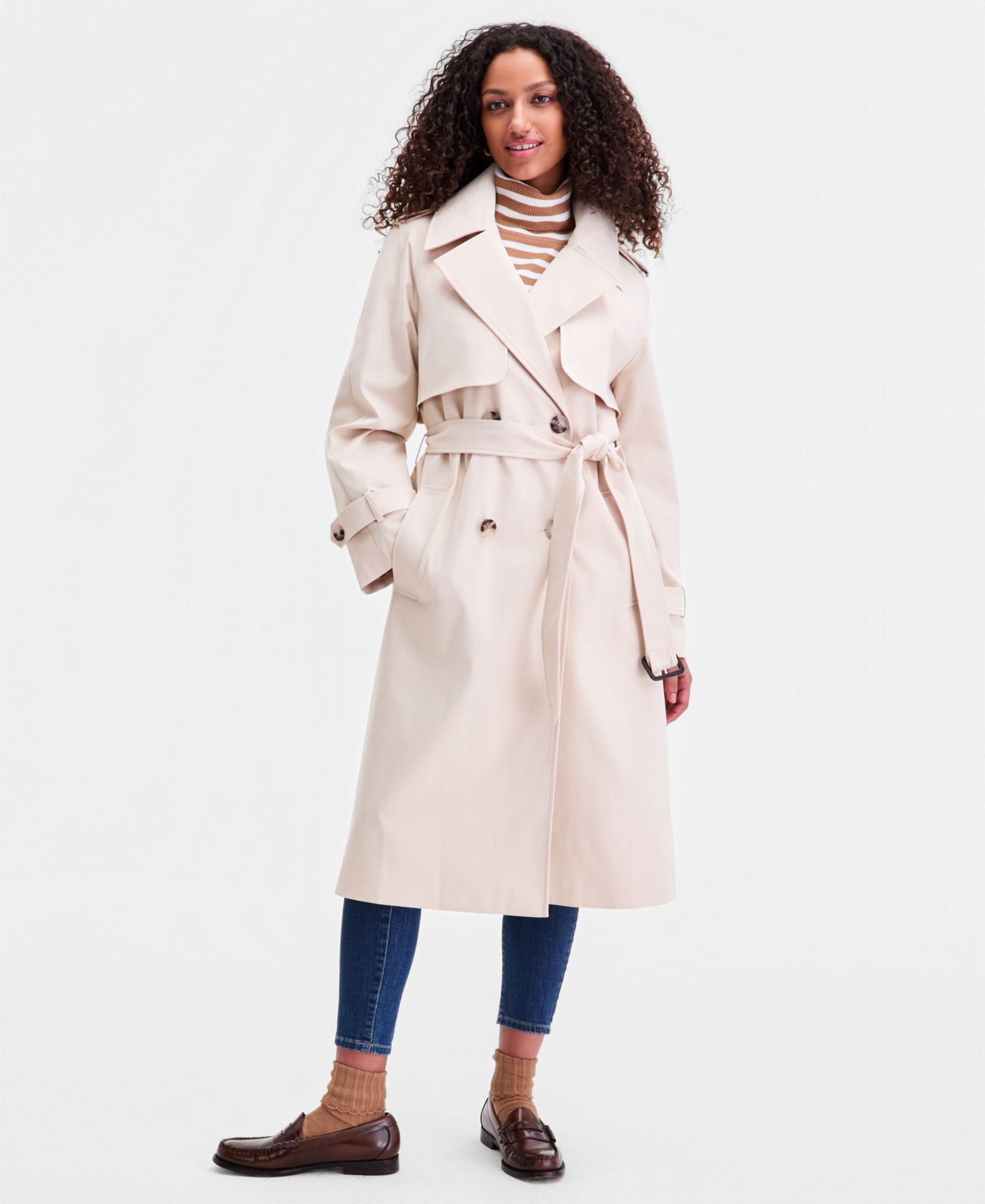 Tommy Hilfiger Women's Double-Breasted Belted Trench Coat