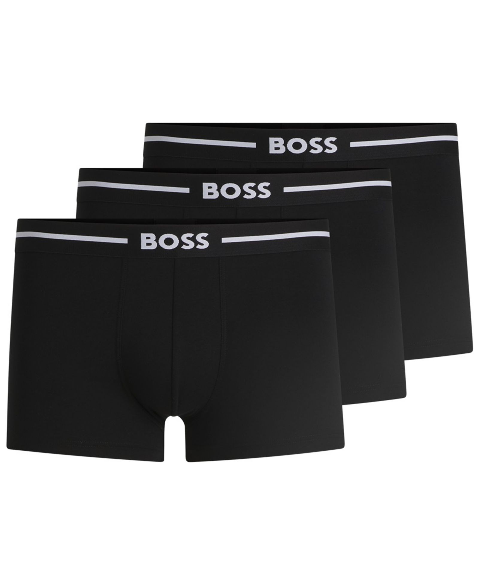 Hugo Boss Men's 3-Pack Bold Stretch Cotton Trunks