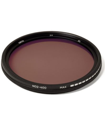 Круглый переменный нейтрально-серый фильтр Urth 39mm ND2-400 1-8.6 Stop