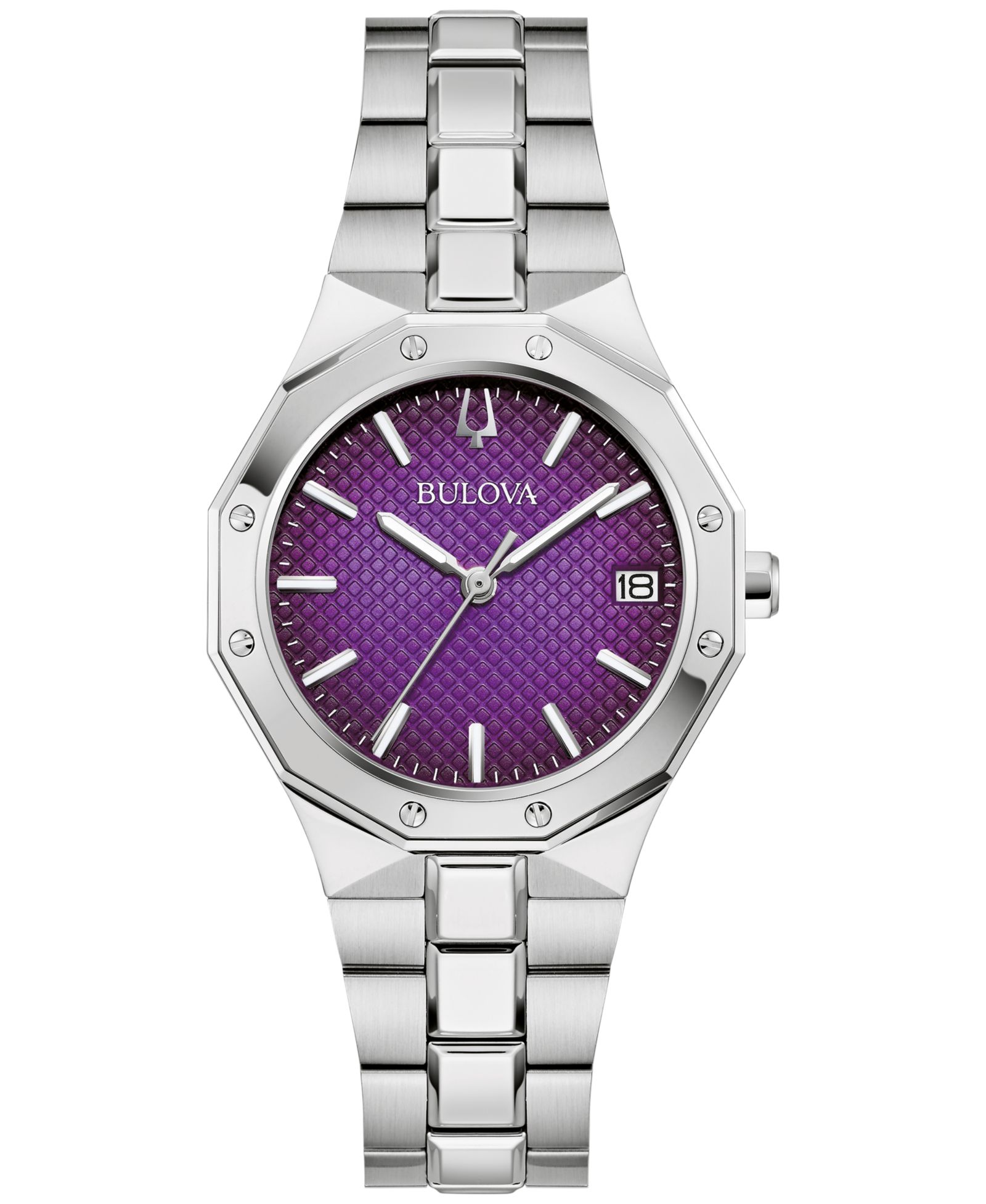 Bulova Women's Classic Silver-Tone Stainless Steel Bracelet Watch, 32mm