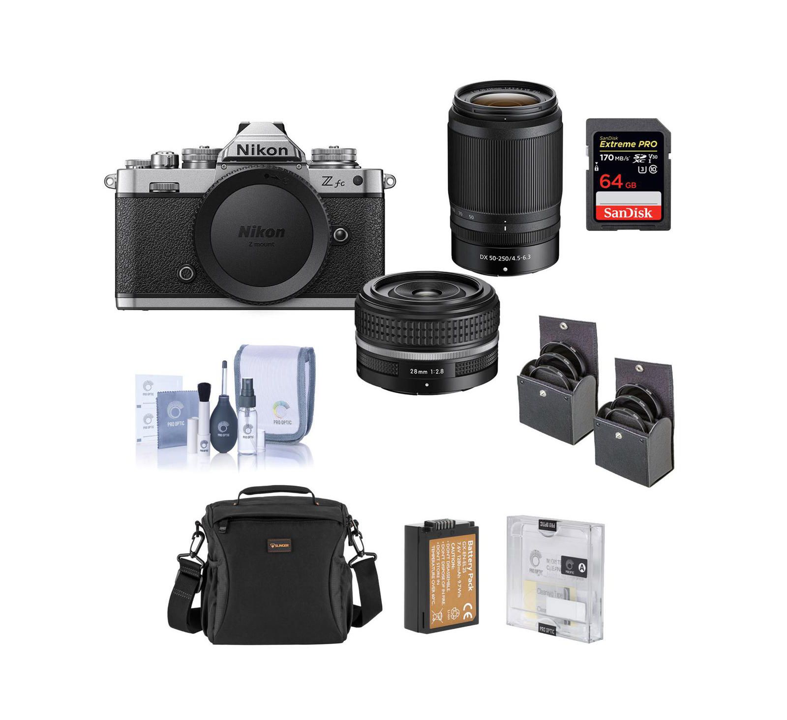 Беззеркальная камера Nikon Z fc 4K UHD с объективами Nikkor Z 28mm f/2.8 (Se) и 50-250mm