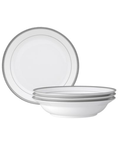 Набор обеденных чаш Noritake Charlotta Platinum 4-Pc. Rim