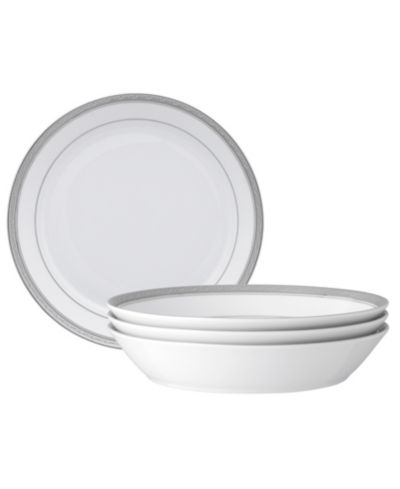 Noritake набор из 4 глубоких тарелок Crestwood Platinum Coupe