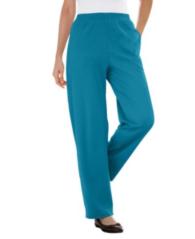 Женские брюки Woman Within Tall 7-Day Knit Ribbed Straight-Leg Pull-On